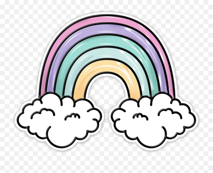 Pastel Rainbow Png - Rainbow Cute Pastel Tumblr Aesthetic Pastel Aesthetic Rainbow Clipart Emoji,Alien Emoji Patch