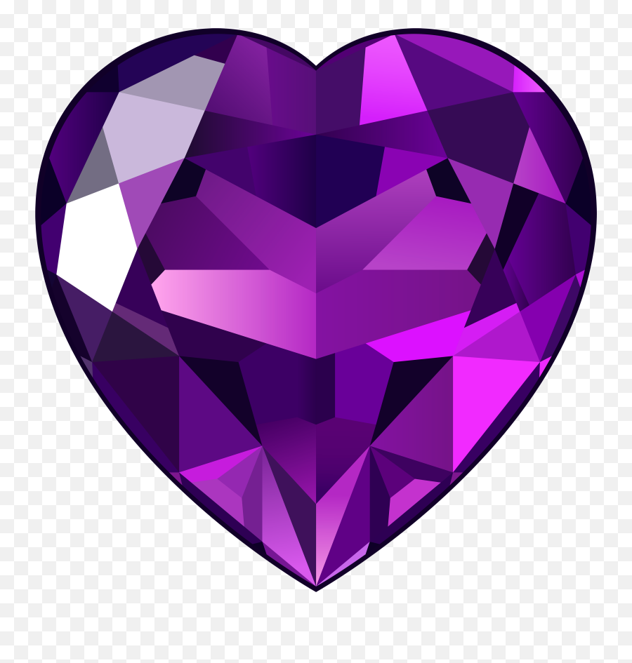 Purple Heart Cliparts - Transparent Purple Heart Gem Emoji,Purple Heart Emoji Png