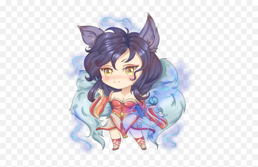 Download Lol Fanart Ahri - Fictional Character Emoji,Ahri Emoji