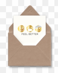 Foiled Emoji Feel Better - Horizontal,Feel Better Soon Emoji