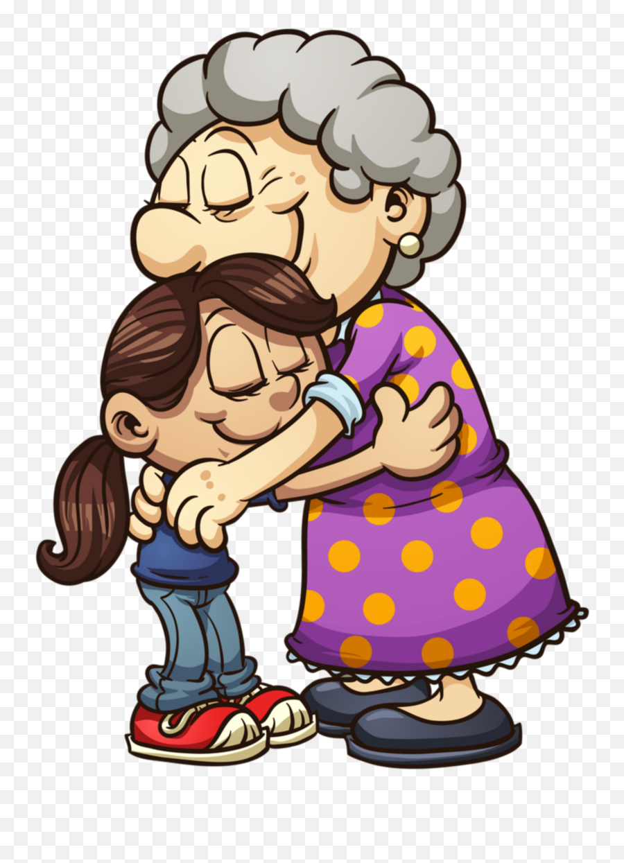 The Most Edited Abrazo Picsart - Grandmother And Granddaughter Clipart Emoji,Emoticon Abrazo