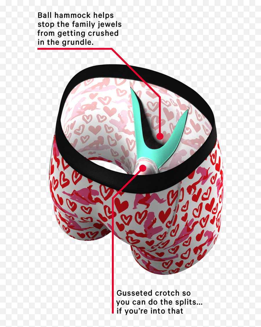 The Lovely Nuts Valentines Day Ball Hammock Pouch Underwear - Shinesty Ball Hammock Emoji,Guys That Send Lovey Emojis That You Don