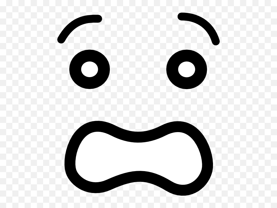 Download Hd Emoji Face Clipart Frightened Face - Scared Face Scared Cartoon Face Transparent,Scared Emoji