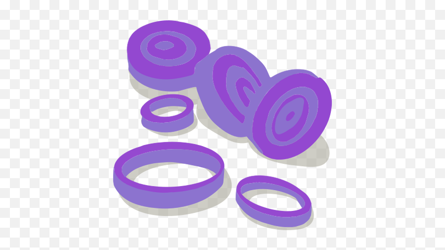 Onion Rings Isometric - Solid Emoji,Onion-tou Emoticons