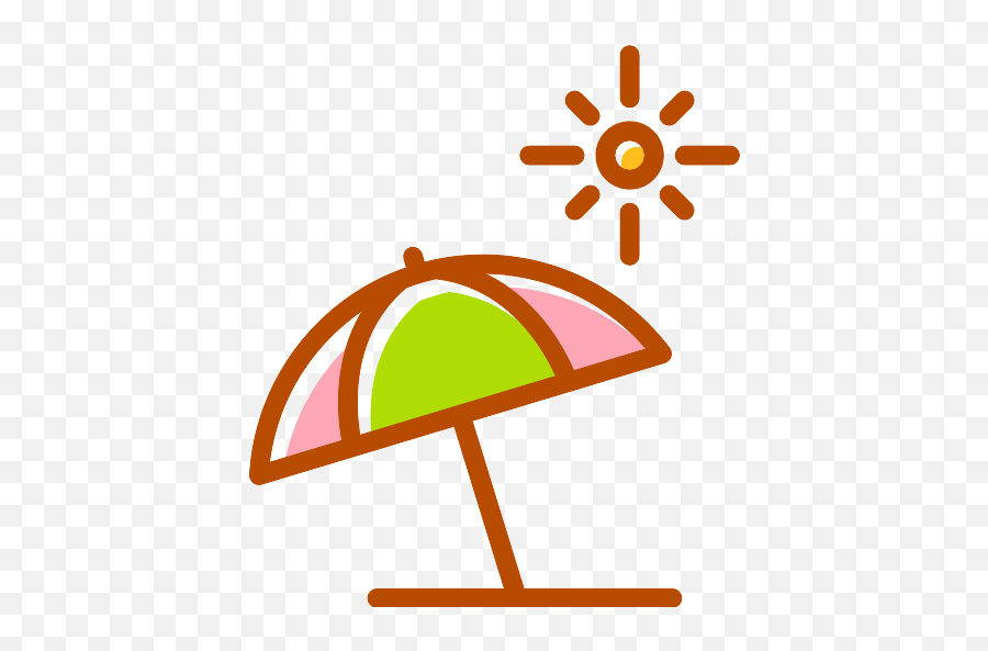 Umbrella Hand Drawn Beach Tool Vector Svg Icon - Png Repo Iconos De Playa Png Emoji,Beach Emoji Icons