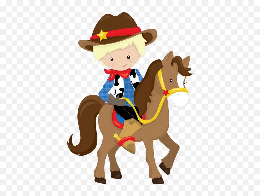 Cowboy Western Lil Buckaroo Birthday - Cowboy Clipart Horse Emoji,Horse And Plane Emoji Roblox