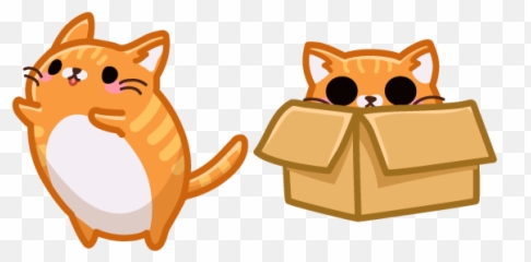 Cute Orange Cat In Box Cursor U2013 Custom Cursor - Cute Orange Cat In Box Emoji,Cute Japanese Bear Emoji