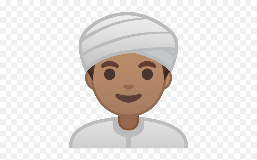 U200d Man With Turban And Medium Skin Tone Emoji - Monument,2 Tone Android Emojis