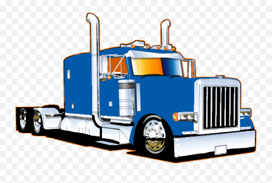 18 Wheeler Clipart - 18 Wheeler Truck Clip Art Emoji,Emoticon 18 Wheeler