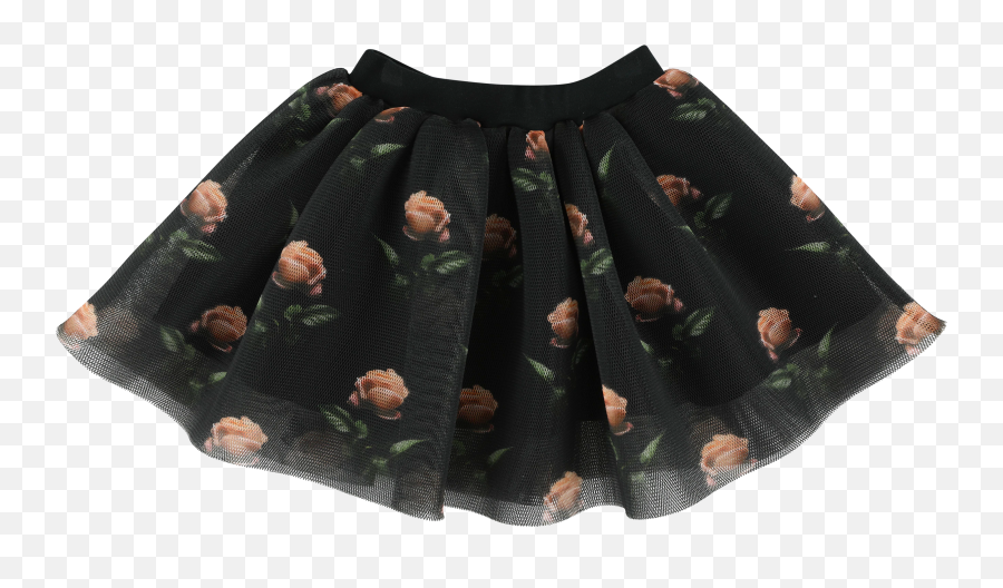 Caroline Bosmans Rose Mini Skirt Black - Caroline Bosmans Roses Skirt Emoji,Caroline Bosman Emoticon