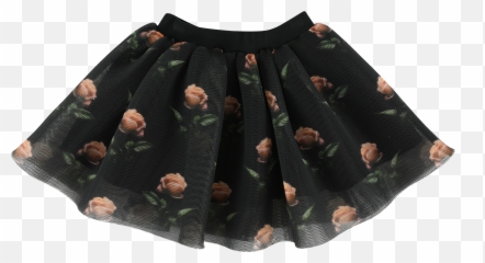 Caroline Bosmans Rose Mini Skirt Black - Caroline Bosmans Roses Skirt Emoji,Caroline Bosman Emoticon