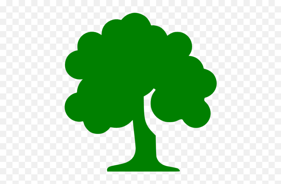 Green Deciduous Tree Icon - Orange Tree Icon Png Emoji,Facebook Deciduous Tree Emoticon