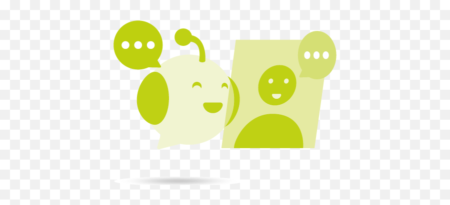 Project Mebo Emoji,Green Smiling Robot Antenna Emoji