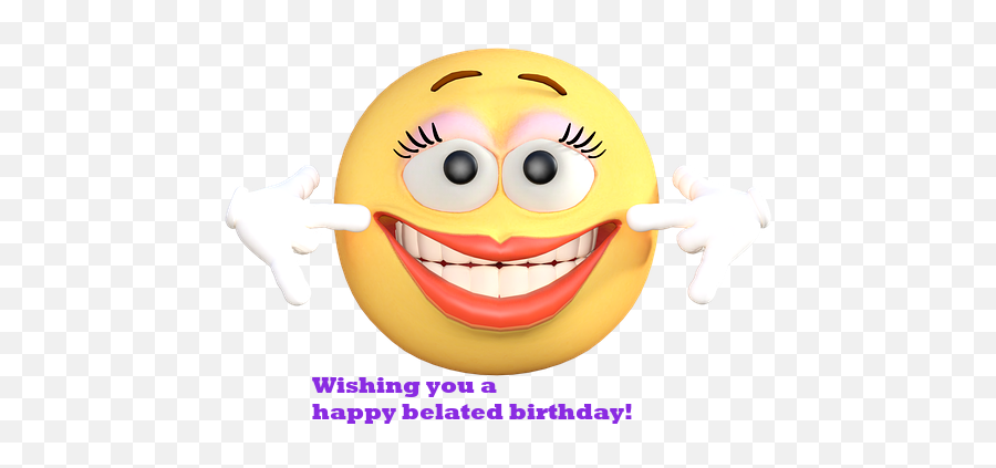 900 Happy Belated Birthday Emoji August 2021 Funny,Emojis Wishes