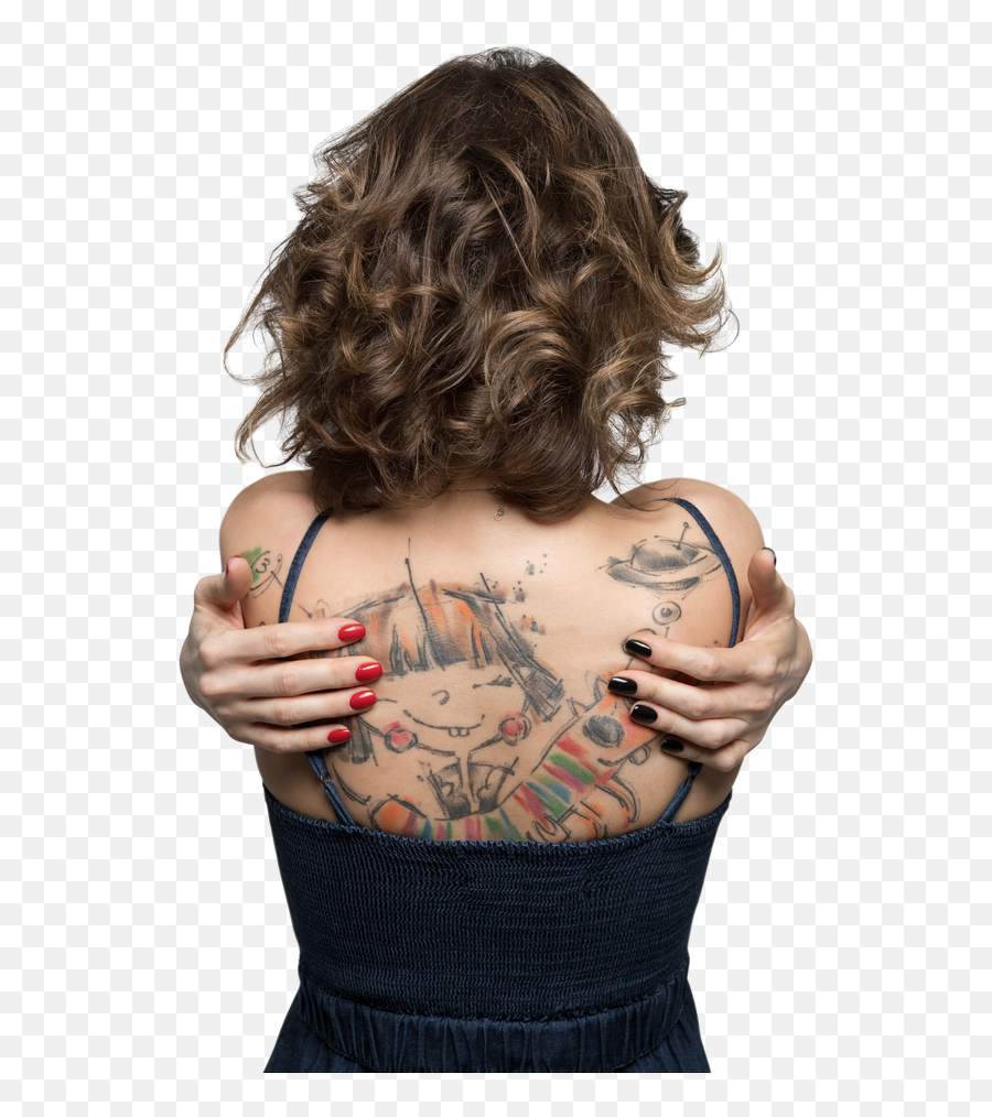 Foto De Retrato De Mujer Irreconocible Con Tatuaje En La Espalda Emoji,Emojis De La Mujer Con La Mano En La Cara