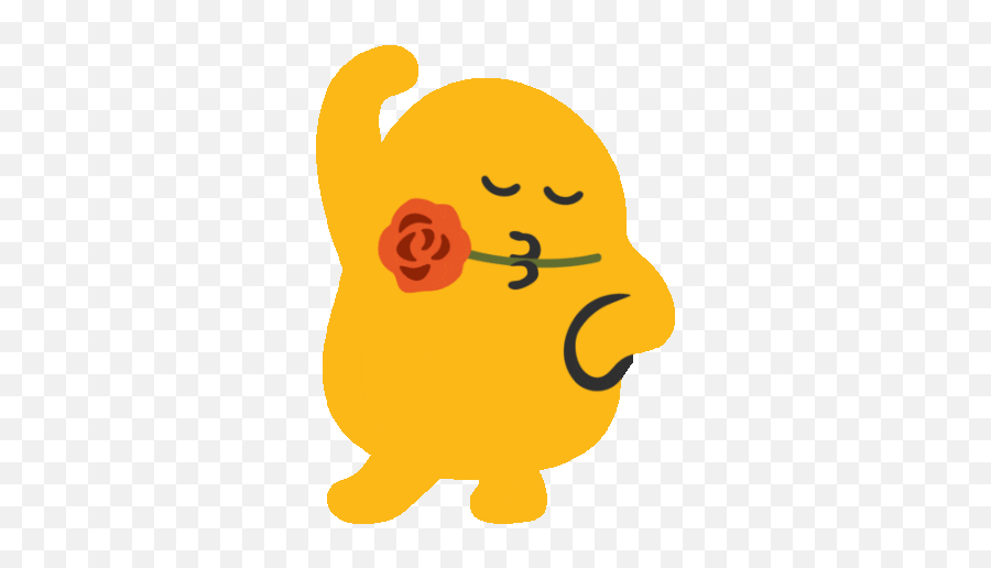 Emoji With Rose Gif - Theblobsliveon Rose Dancing Discover U0026 Share Gifs Animated Emoji Blob Gif,Live Emoji