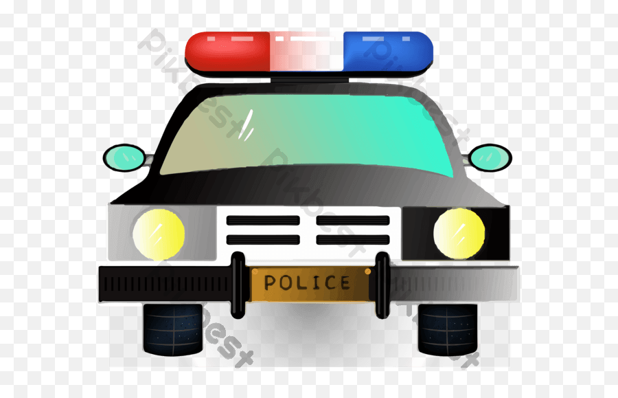 Cartoon Police Car Illustration Png Images Ai Free Emoji,Car Emoji