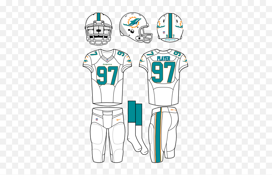 Miami Dolphins Road Uniform - National Football League Nfl Emoji,Miami Emoji Set