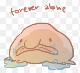 Foreveralone Blobfish Sticker - Big Emoji,Forever Alone Emoji
