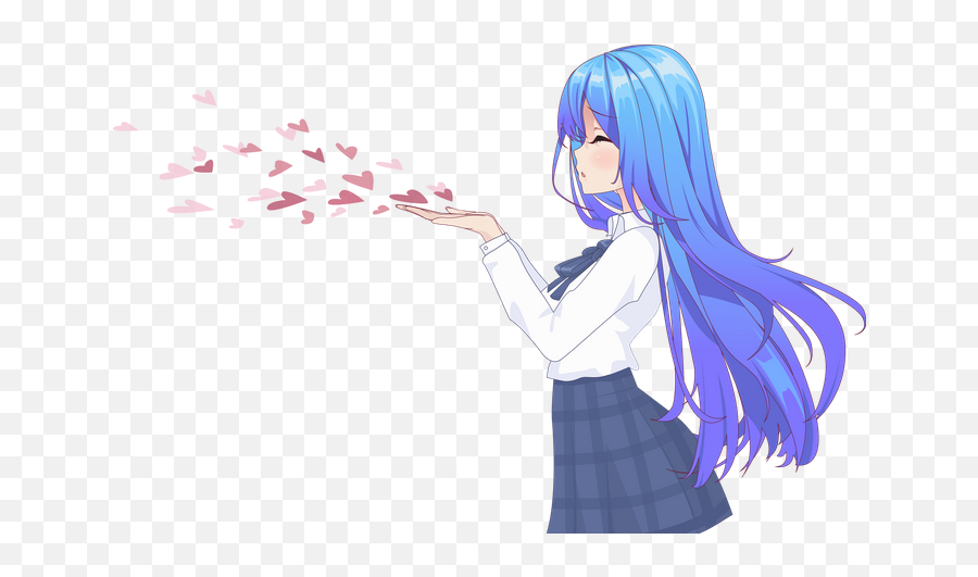 Anime Character Illustrations Images U0026 Vectors - Royalty Free Emoji,Flying Kiss Emoji
