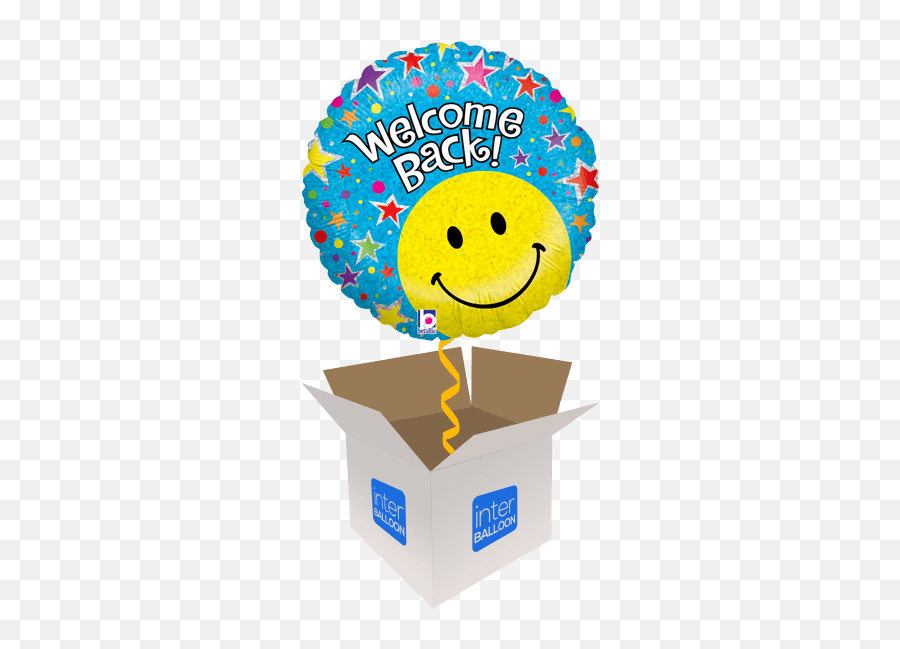Welcome Home Helium Balloons Delivered In The Uk By Interballoon - Welcome Back With Smile Emoji,Your Welcome Emoticon
