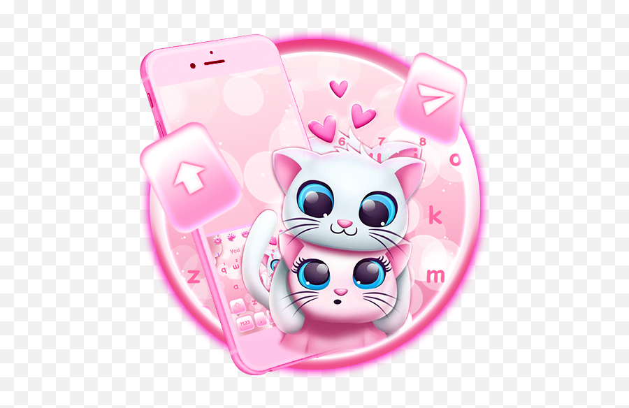 Cute Couple Cat Keyboard For Android - Download Cafe Bazaar Smartphone Emoji,Cat Emojis For Android