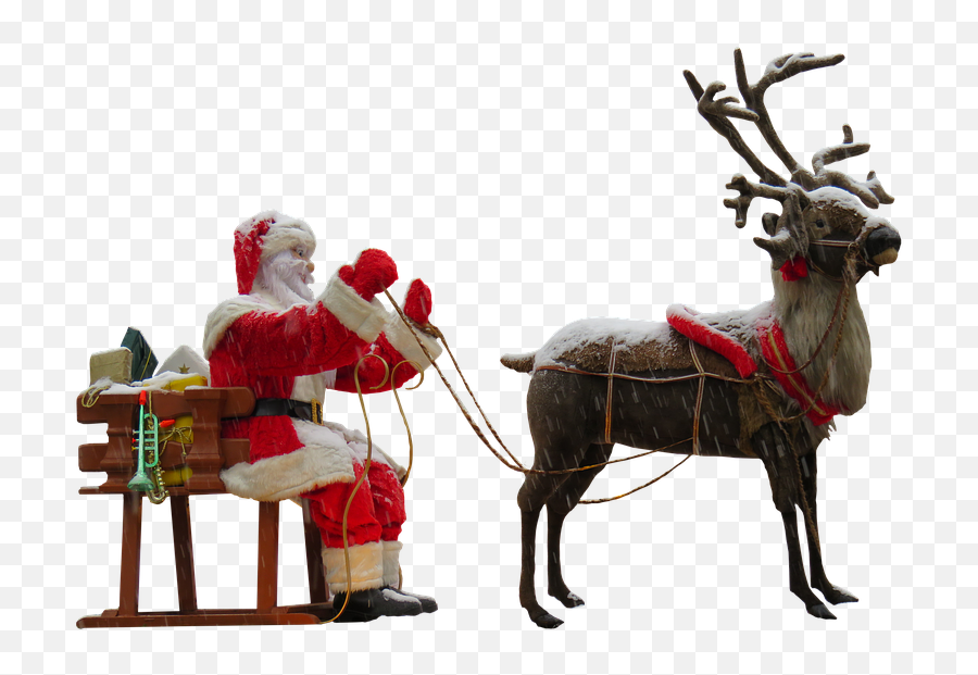 Junior Christmas Word Scramble - Baamboozle Santa Claus With Reindeer Png Emoji,Metal Horn Emoji