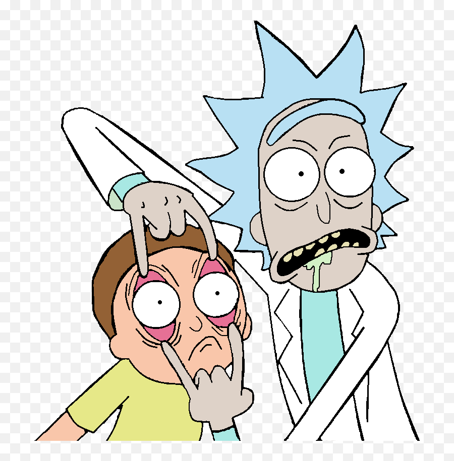 Morty Stickers Rick And Morty Tattoo - Rick And Morty Look Emoji,Rick And Morty Emojis