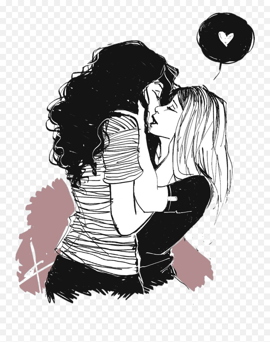 Girls Kissing Love Lgbtq Lesbain Wlw - Lesbica Foto Desenho Emoji,Girls Kissing Emoji
