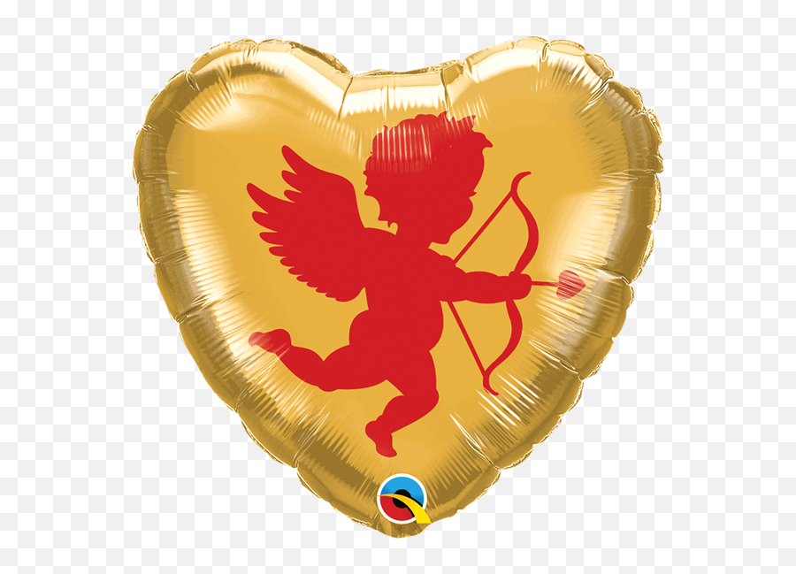 Valentineu0027s Day Cupid Double Sided 18 Foil Balloon - Cupid Emoji,Frozen Heart Emoji