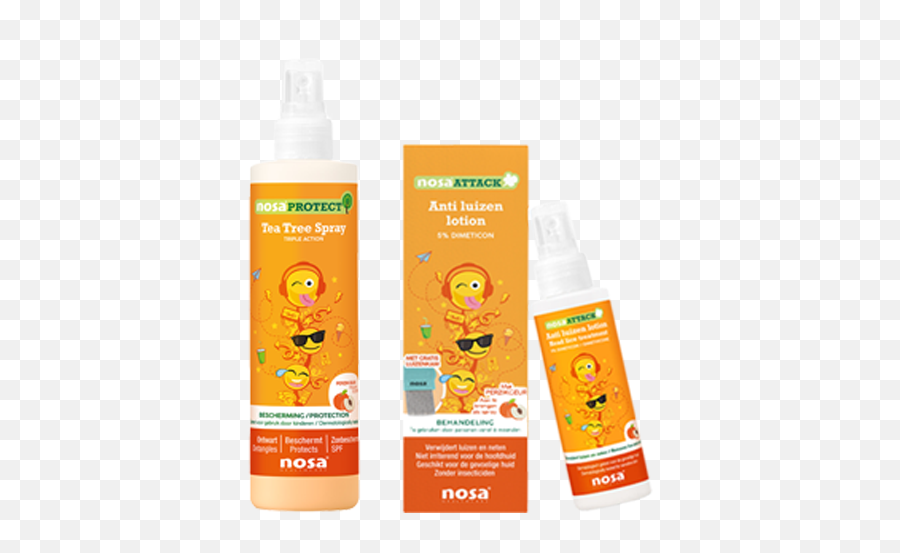 Nosa Attack Anti - Lice Lotion U0026 Protect Tea Tree Spray Peach Skin Care Emoji,Spray Bottle Emoji