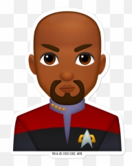 Deep Space Nine Sisko Emoji - Die Cut Star Trek Emojis,Disco Emoji