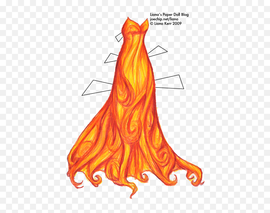 For Larger Version - Fire Dresses Emoji,How To Draw Fire Emoji