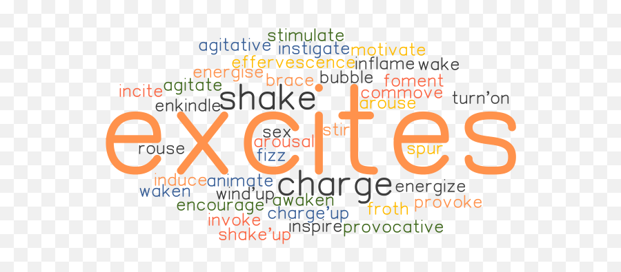 Excites Synonyms And Related Words What Is Another Word - Vertical Emoji,Emotion Verbs