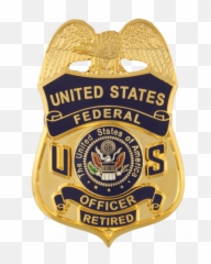 United States Federal Officer Retired - Bail Enforcement Agent Badge Emoji,Badge And Emoticon Guidelines