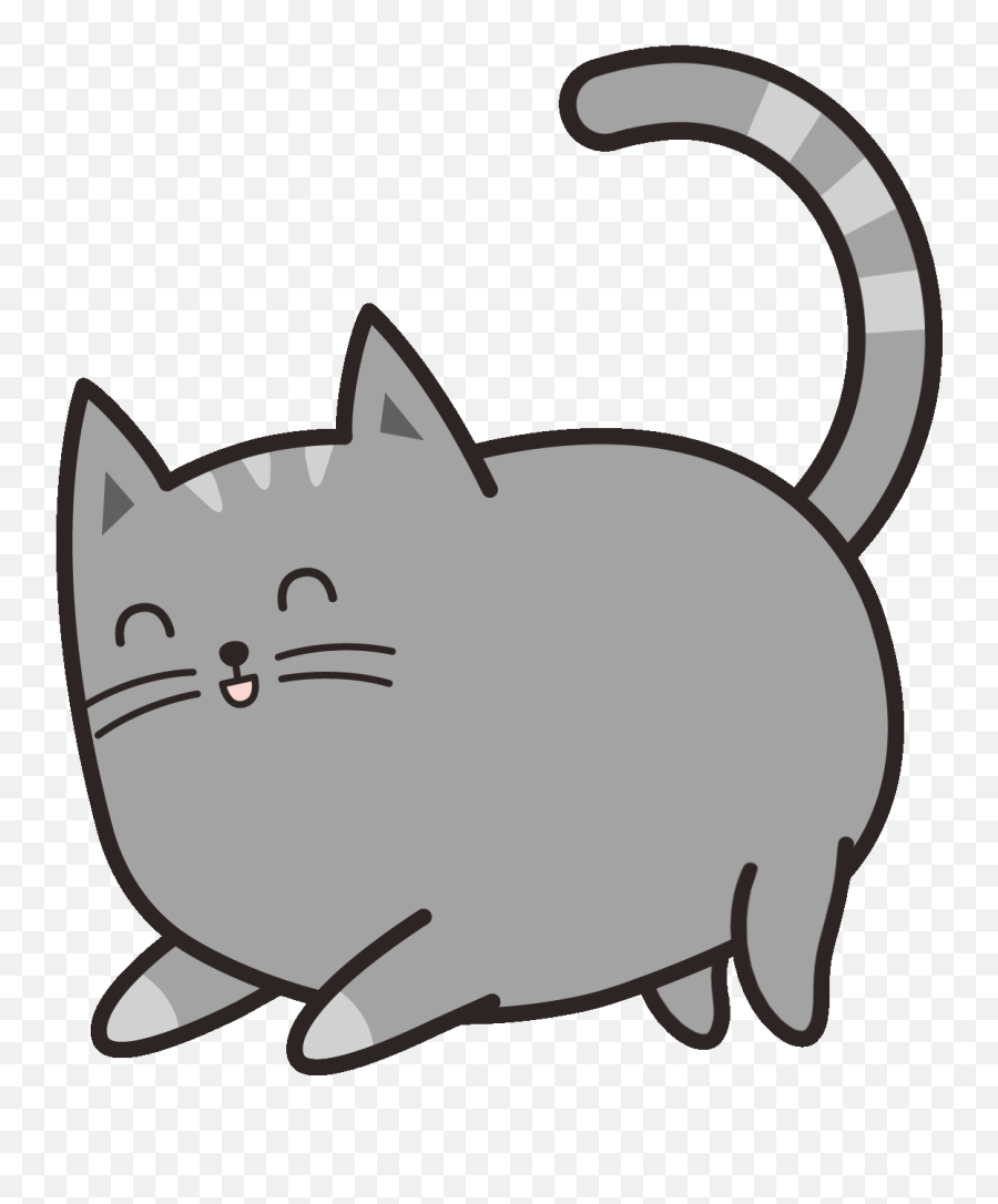 Happy Cat Gifs - Cat Cartoon Gif Transparent Emoji,Cute Happy Cat Emoticon