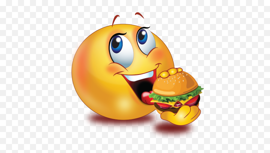 Pin On Auguri - Emoji Eating Burger,Calm Emoji