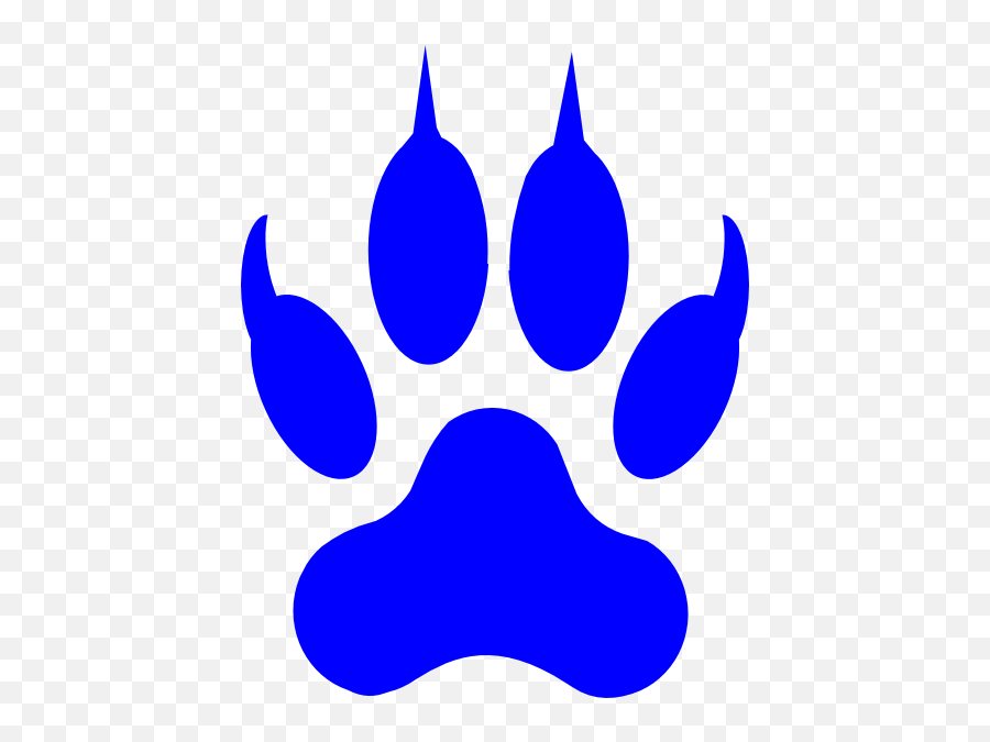 Blue Lion Paw Print - Blue Wolverine Paw Print Emoji,Panthers Paw Emoji