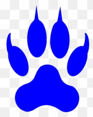 Blue Lion Paw Print - Blue Wolverine Paw Print Emoji,Panthers Paw Emoji