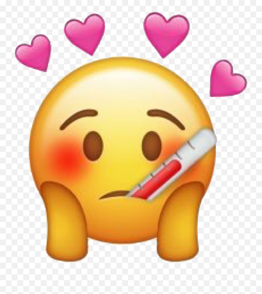 Lovesick Emoji Hearts Love Cute Aesthetic Sticker Freet - Aesthetic Emoji Png,Cutest Emojis