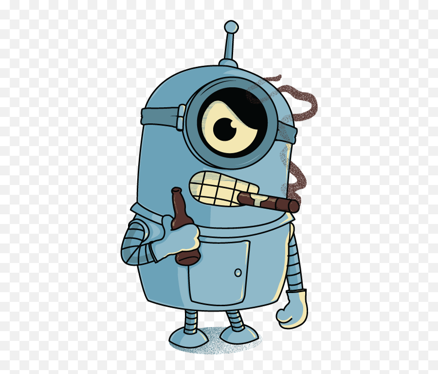 Classic Cartoon Characters - Bender Emoji,Futurama Emoticon