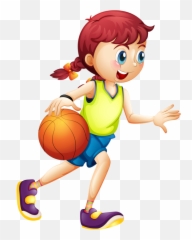 He - Girl Playing Basketball Clipart Png Emoji,Guess That Basketball Player By Emoji
