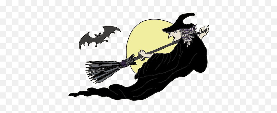 Halloween Clip Art Witch - Witch Cartoon No Background Emoji,Witch On Broom Emoticon