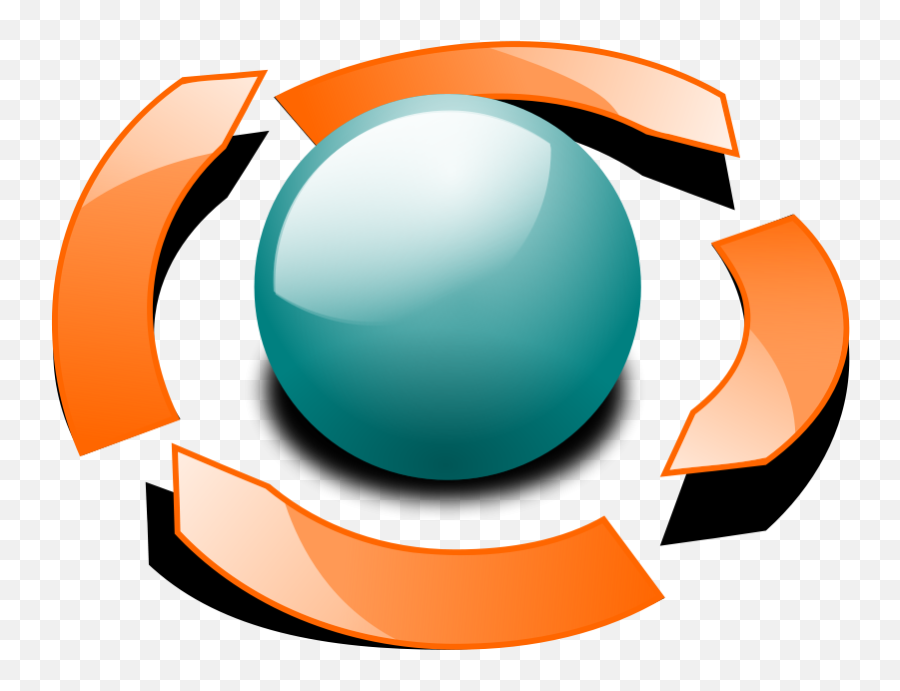 Painted Blue Ball And Cyclic Orange Arrows Free Image Download - Circle Png Transparent Circle 3d Emoji,Facebook Bow And Arrow Emoticon