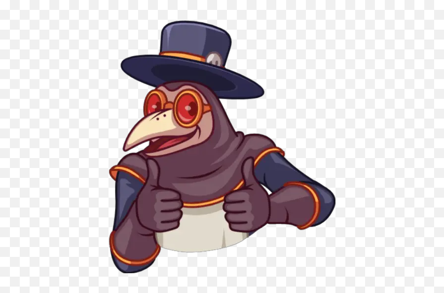 Doctor Plaga Stickers For Whatsapp - Plague Doctor Hawk Stickers Emoji,Facebook Crazy Bird Emoji Meme
