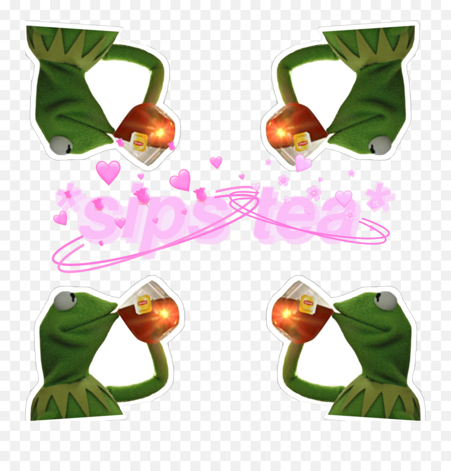 Aesthetic Sips Sticker - True Frog Emoji,Sip Tea Emoji