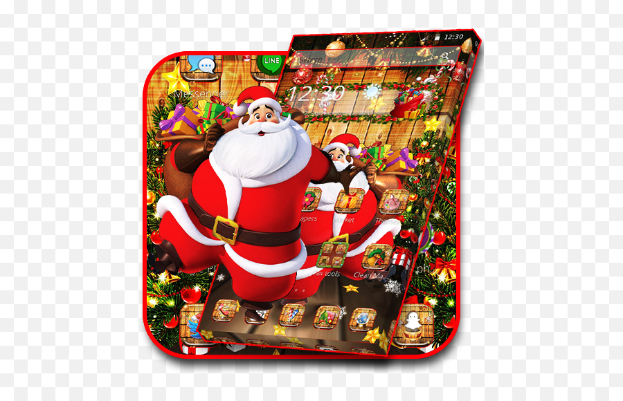 Cartoon Glitter Santa Claus Theme Apk 112 - Download Apk Emoji,Grinch Emoji Whatsapp