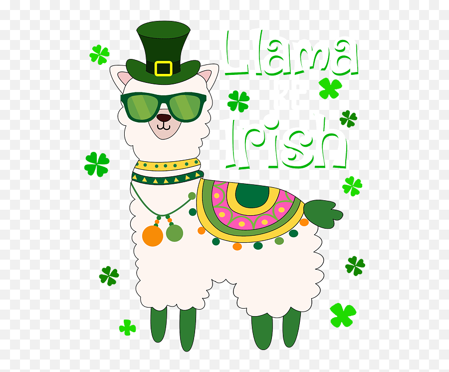 Cute Llama Be Irish St Patricks Day Fleece Blanket For Sale Emoji,St Patrick's Day Emoticons Iphone