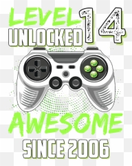 Awesome 2006 Level 14 Unlocked Video Game 14th Birthday Gift Emoji,Eggplant Emoji Costume Instagram