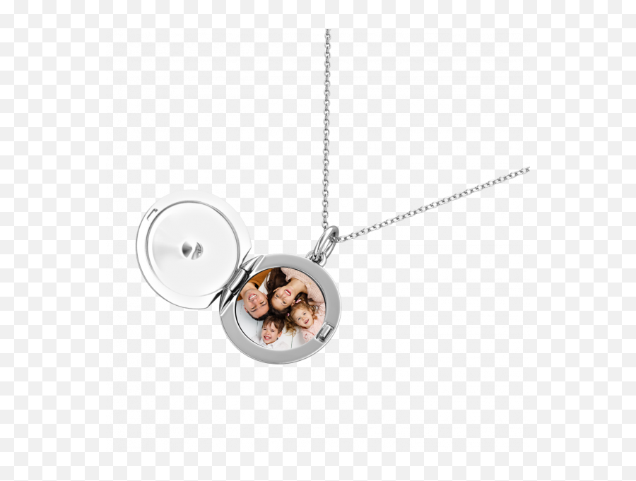 Birthstone Photo Locket Necklace With - Solid Emoji,Emoji Necklaces